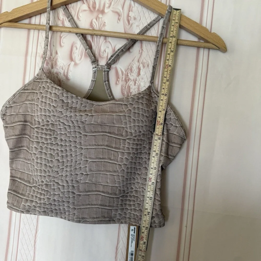 NWT SKIMS Signature SWIM Cami Tank Top Dune Crocodile Print SIZE M